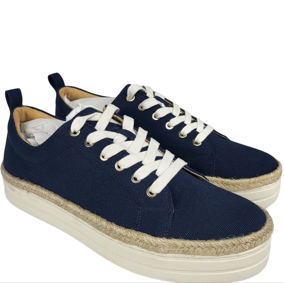 Jack Rogers Mia Platform Sneakers Midnight Navy 8.5 - Picture 6 of 8